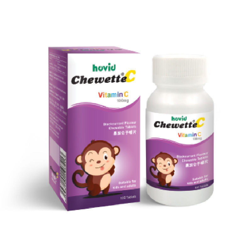 Chewette C-100mg Chewable Tablet (Blackcurrant Flavour)