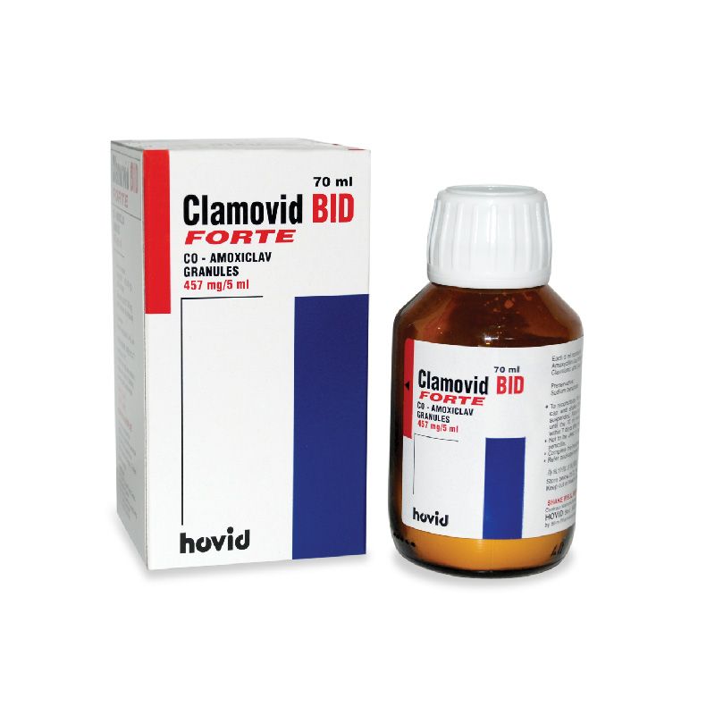 Clamovid BID 467mg,5ml Granules
